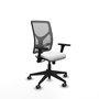 PIQUERAS Y CRESPO Silla de oficina Motilla, Mecanismo Sincro, Brazos 3D, Blanco/Gris