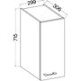 CUISINIER Mueble alto MODENA30G1F 30 cm Roble artesanal y negro mate