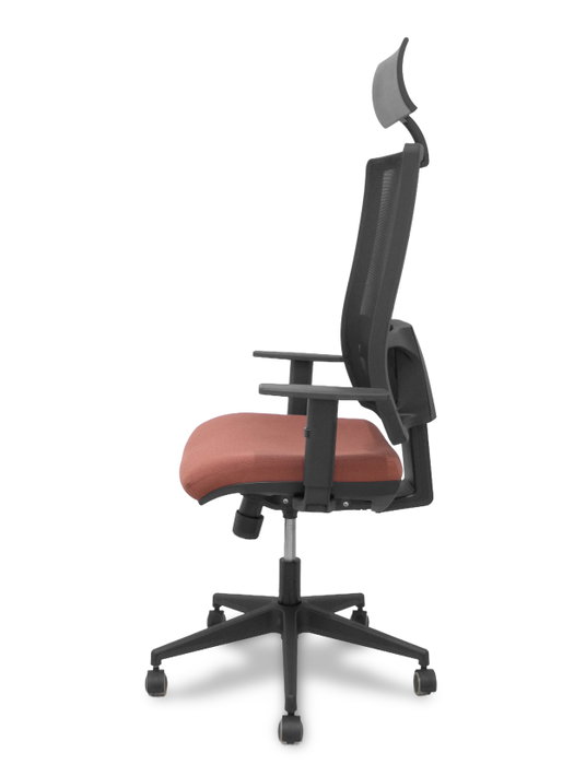 PIQUERAS Y CRESPO Silla Horna con mecanismo Sincro/Traslack, asiento marrón y malla negra PIQUERAS Y CRESPO Silla Horna con mecanismo Sincro/Traslack, asiento marrón y malla negra