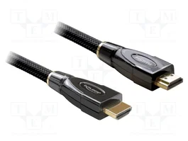 DeLOCK Cable HDMI High Speed con Ethernet 4K 30 Hz, 3 m, Negro