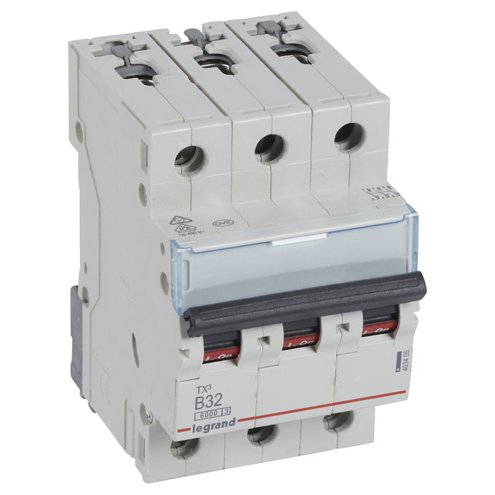 Legrand 403405 TX3 LS-Schalter 32A 3-polig 6kA 400VAC 3TE Legrand 403405 TX3 LS-Schalter 32A 3-polig 6kA 400VAC 3TE