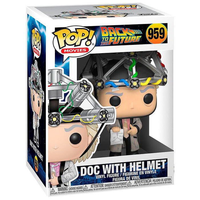 Funko Regreso al Futuro POP! Vinyl Doc con Casco 9 cm