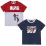 Camiseta Corta Pack X2 Marvel Gris 36 Meses