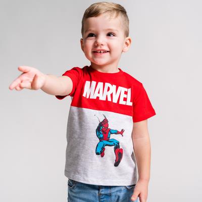 Camiseta Corta Pack X2 Marvel Gris 36 Meses