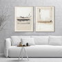 DKD Home Decor Cuadro Lienzo Abstracto Beige Pack de 2