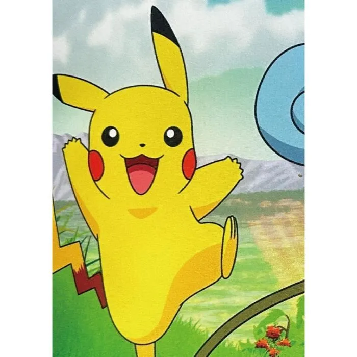 Pokemon Cojín Doble Cara Cuadrado Pikachu y Starter 1G II AAAXE71991 Microfibra 40 x 40 cm