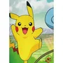 Pokemon Cojín Doble Cara Cuadrado Pikachu y Starter 1G II AAAXE71991 Microfibra 40 x 40 cm