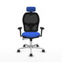 PIQUERAS Y CRESPO Silla de oficina Jorquera con mecanismo Sincro/Traslack Azul y Negro