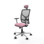PIQUERAS Y CRESPO Silla de oficina Motilla con mecanismo Sincro, Rosa y Gris