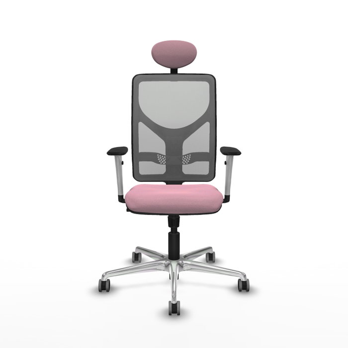 PIQUERAS Y CRESPO Silla de oficina Motilla con mecanismo Sincro, Rosa y Gris