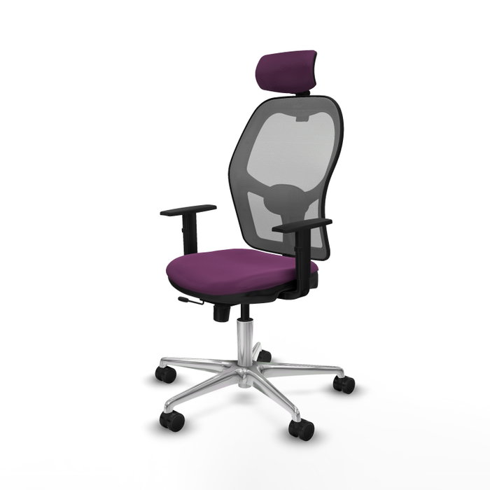 PIQUERAS Y CRESPO Silla de oficina Jorquera con mecanismo Sincro/Traslack Morado y Gris PIQUERAS Y CRESPO Silla de oficina Jorquera con mecanismo Sincro/Traslack Morado y Gris