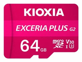 Kioxia LMPL2M064GG2 Memoria Flash 64 GB MicroSDXC UHS-I Clase 10 U3 V30 Lectura 100MB/s Escritura 65MB/s Rosa