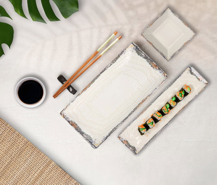 La Mediterranea Fuente Rectangular Albus Elite Brillo 25x15cm