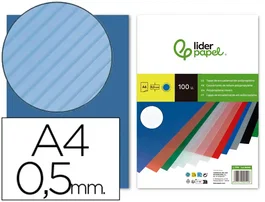 Liderpapel Tapa Polipropileno Rayado A4 0.5mm Azul Paquete 100 Unidades