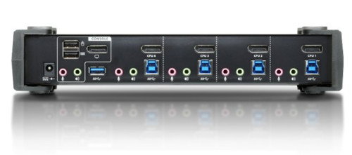 ATEN CS1924 Switch KVM DisplayPort 4 Puertos 4K UHD USB 3.2 Gen 1 Negro