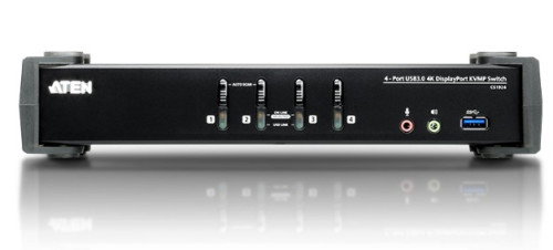 ATEN CS1924 Switch KVM DisplayPort 4 Puertos 4K UHD USB 3.2 Gen 1 Negro