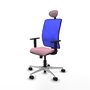 PIQUERAS Y CRESPO Silla de oficina Motilla con mecanismo Sincro, Rosa y Azul