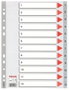Esselte Separador Numérico 1-12 Multitaladro Gris A4