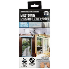 Je cherche une Idee Mosquitera Puerta 220x120 cm - Mantiene insectos fuera, Recortable, Fácil instalación sin clavos ni tornillos