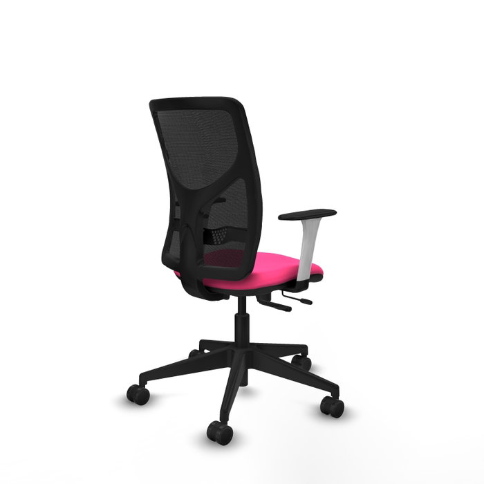 PIQUERAS Y CRESPO Silla de oficina Motilla Rosa y Negro