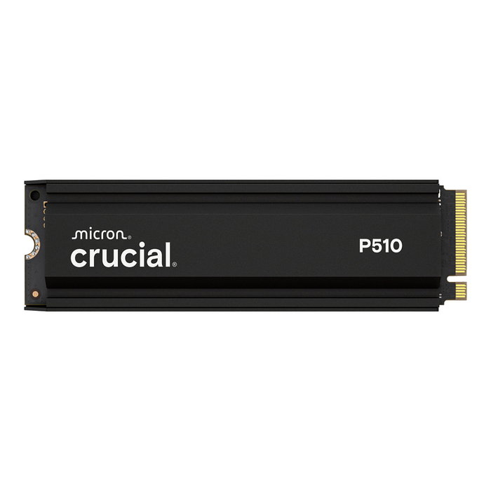 Crucial CT1000P510SSD5 P510 NVMe SSD Gen5 M.2 2280 1TB con Disipador - PCIe 5.0, Lectura 11000 MB/s Crucial CT1000P510SSD5 P510 NVMe SSD Gen5 M.2 2280 1TB con Disipador - PCIe 5.0, Lectura 11000 MB/s