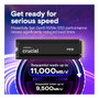 Crucial CT1000P510SSD5 P510 NVMe SSD Gen5 M.2 2280 1TB con Disipador - PCIe 5.0, Lectura 11000 MB/s