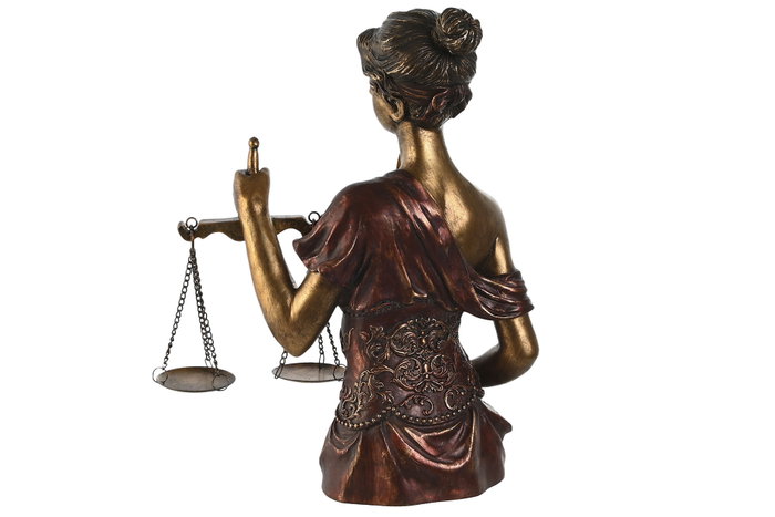 DKD Home Decor Figura de la Justicia en Resina, Cobre DKD Home Decor Figura de la Justicia en Resina, Cobre