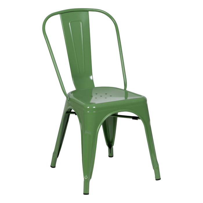 Silla Apilable Verde Metal Dallas 45 X 52,50 X 85 cm (Set de 4)