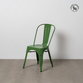 Silla Apilable Verde Metal Dallas 45 X 52,50 X 85 cm (Set de 4)