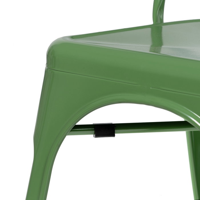 Silla Apilable Verde Metal Dallas 45 X 52,50 X 85 cm (Set de 4)