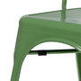 Silla Apilable Verde Metal Dallas 45 X 52,50 X 85 cm (Set de 4)