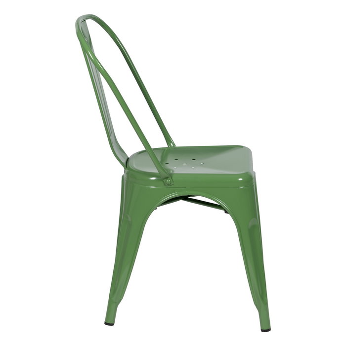 Silla Apilable Verde Metal Dallas 45 X 52,50 X 85 cm (Set de 4)
