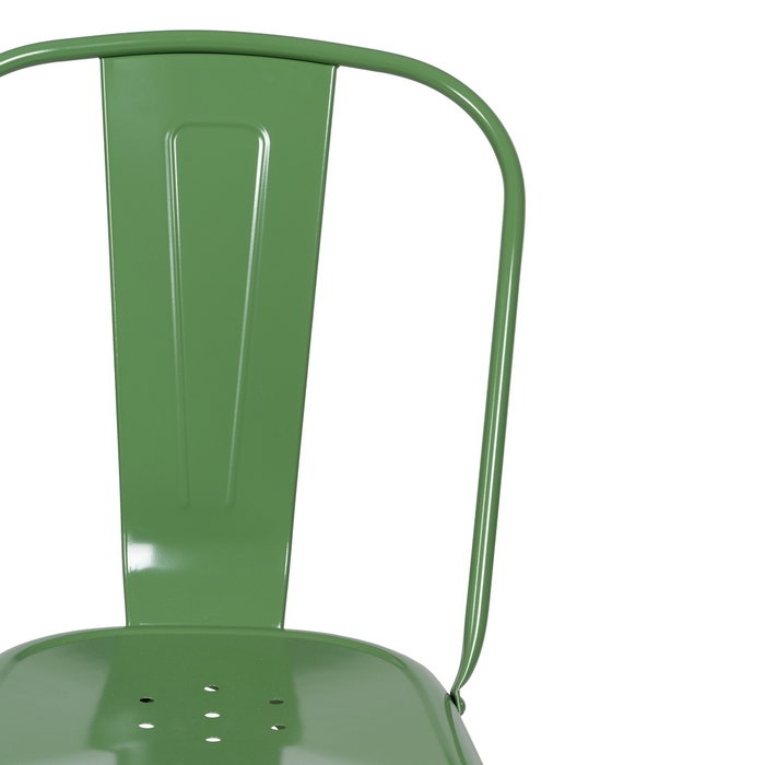 Silla Apilable Verde Metal Dallas 45 X 52,50 X 85 cm (Set de 4)