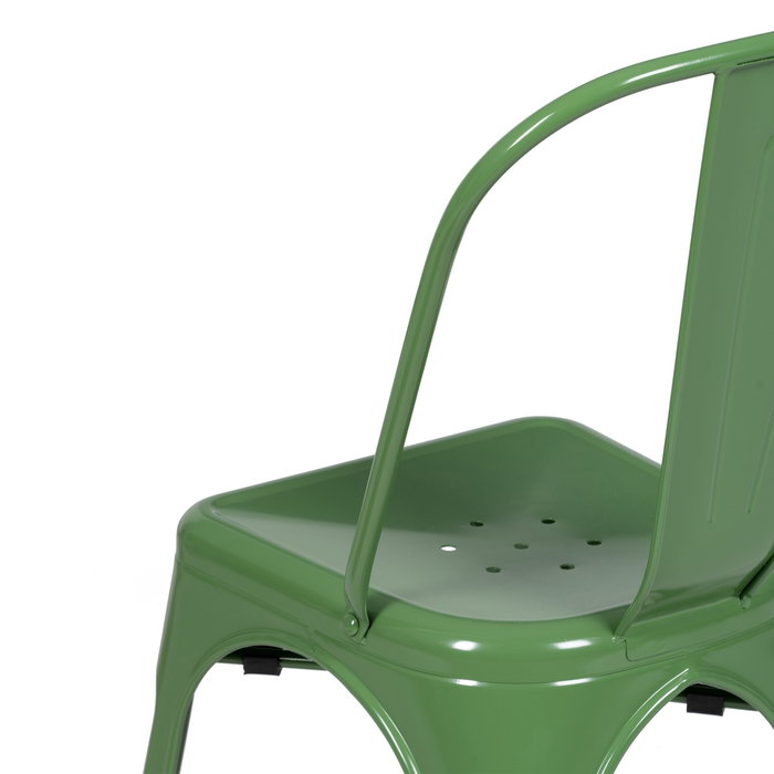 Silla Apilable Verde Metal Dallas 45 X 52,50 X 85 cm (Set de 4)
