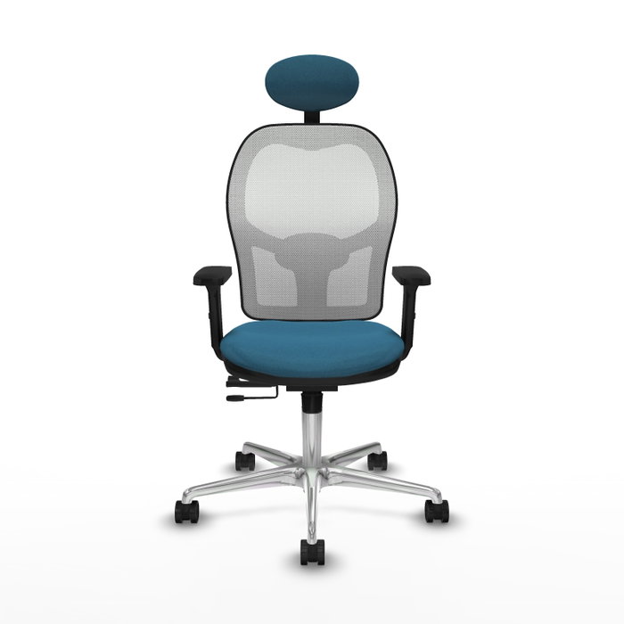 PIQUERAS Y CRESPO Silla de oficina Jorquera con mecanismo Sincro/Traslack Verde petróleo y Blanco PIQUERAS Y CRESPO Silla de oficina Jorquera con mecanismo Sincro/Traslack Verde petróleo y Blanco