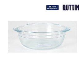 Inde Quttin Fuente de Vidrio Redonda 20 cm - 1 L (8 Unidades)