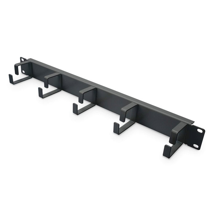 Digitus DN-97602 Panel de gestión de cables 1HE con 5 anillos, Negro