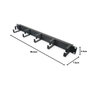 Digitus DN-97602 Panel de gestión de cables 1HE con 5 anillos, Negro