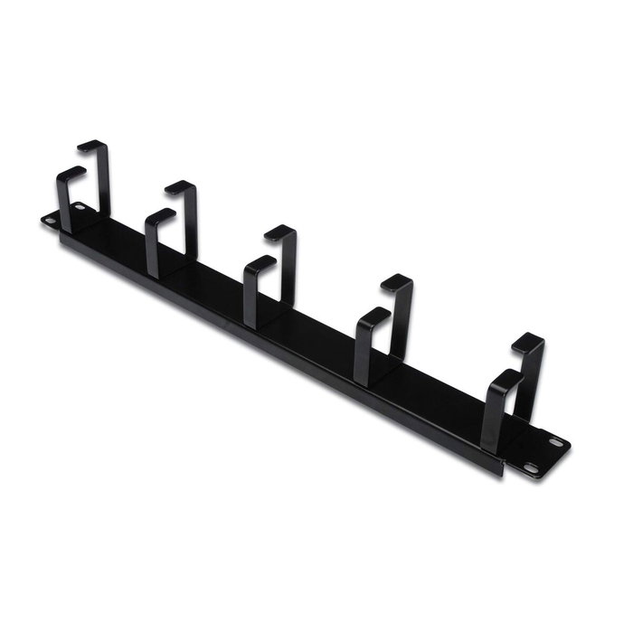 Digitus DN-97602 Panel de gestión de cables 1HE con 5 anillos, Negro