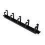Digitus DN-97602 Panel de gestión de cables 1HE con 5 anillos, Negro