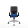 PIQUERAS Y CRESPO Silla de oficina Yunquera con mecanismo Sincro, Azul y Negro