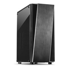 Inter-Tech T-11 TELEVEN Negro con Panel Lateral de Acrílico