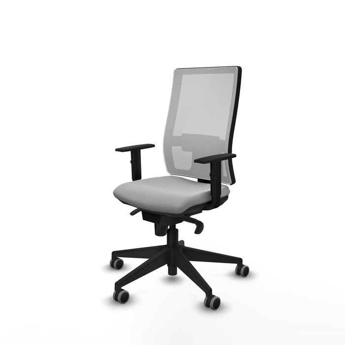 PIQUERAS Y CRESPO Silla de oficina Horna con mecanismo Sincro, Gris claro y Blanco PIQUERAS Y CRESPO Silla de oficina Horna con mecanismo Sincro, Gris claro y Blanco
