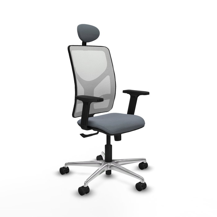 PIQUERAS Y CRESPO Silla de oficina Motilla con Mecanismo Sincro, Gris y Blanco PIQUERAS Y CRESPO Silla de oficina Motilla con Mecanismo Sincro, Gris y Blanco