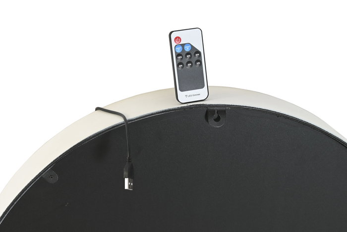 DKD Home Decor Reloj de Pared Movimiento Led Metal Blanco 9 x 60 x 60 cm