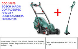 BOSCH Cortacésped ARM 34 + Desbrozadora 06008A6108