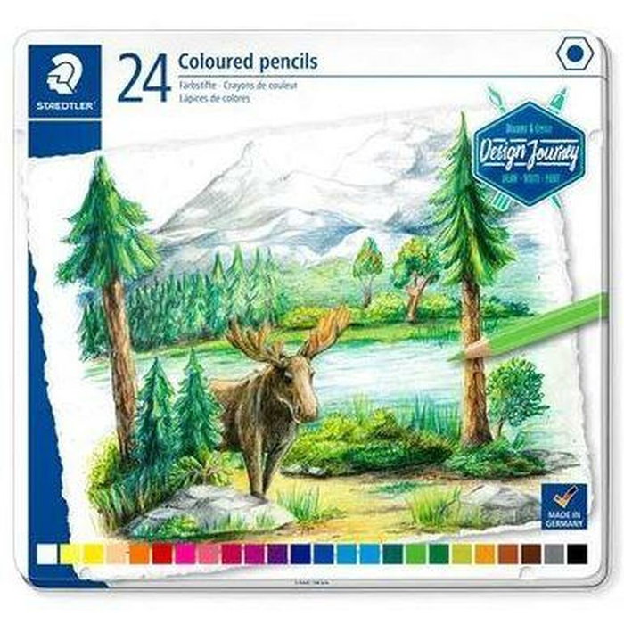STAEDTLER Lápices de Colores Design Journey 146C, Estuche Metálico de 24 Unidades