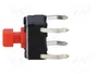 Aratas (Formerly Omron Components) B3F-1056 Microconmutador TACT SPST-NO Rojo