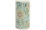 DKD Home Decor Lámpara de Sobremesa de Cristal Multicolor con Acabado Craquelado