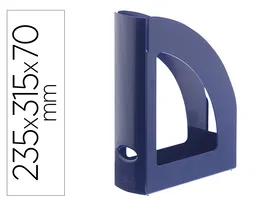 Archivo 2000 Revistero Archivo Antimicrobiano Sanitized Poliestireno Lomo 80 mm Azul 250x80x320 mm